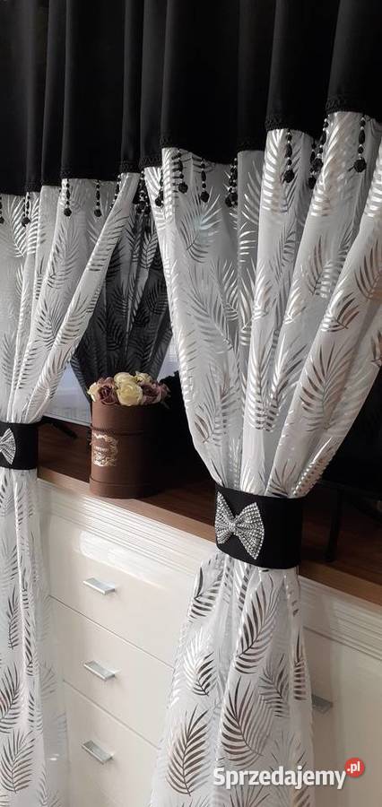 Firany srebrny liść palmy Mława