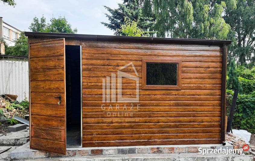 SCHOWEK DOMEK OGRODOWY 4m x 3m drzwi 2x okno Łęczyca