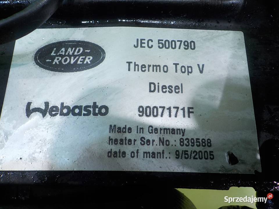 RANGE ROVER SPORT I 27 TDV6 05r 5D webasto Pozostałe Suków