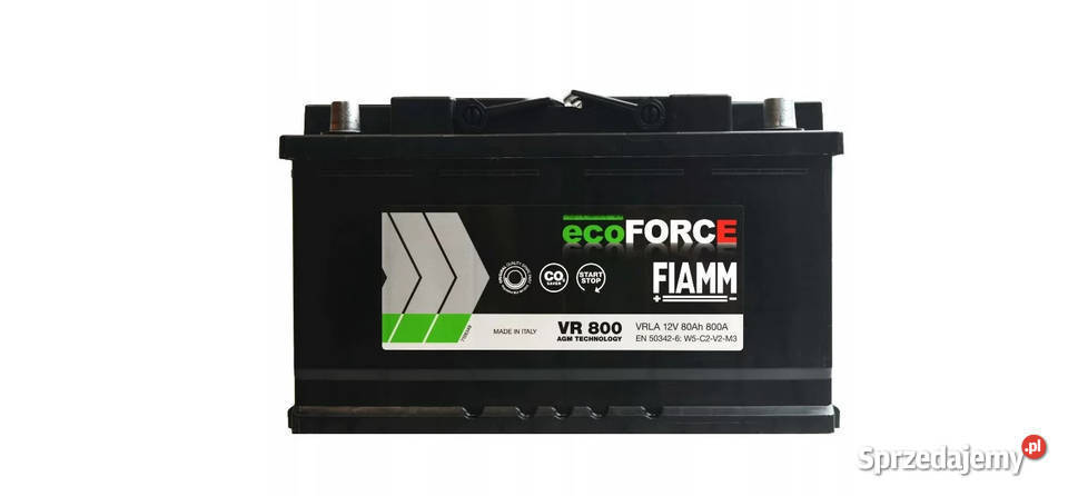 Akumulator 80AH Fiamm ECOFORCE AGM ŁOMŻA osobowe podlaskie Łomża