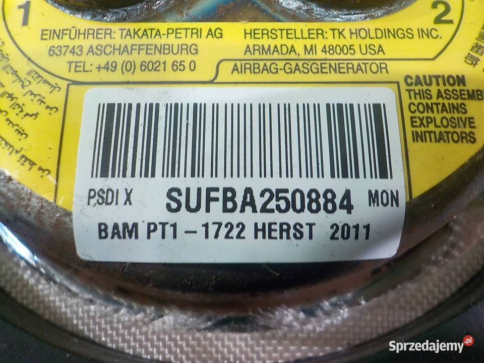 OPEL AMPERA 14 AUT 12r HB 5D AIRBAG poduszka Suków