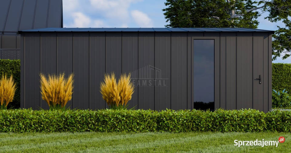 Garaż blaszany 7x6m brama uchylna okno drzwi wielkopolskie Września