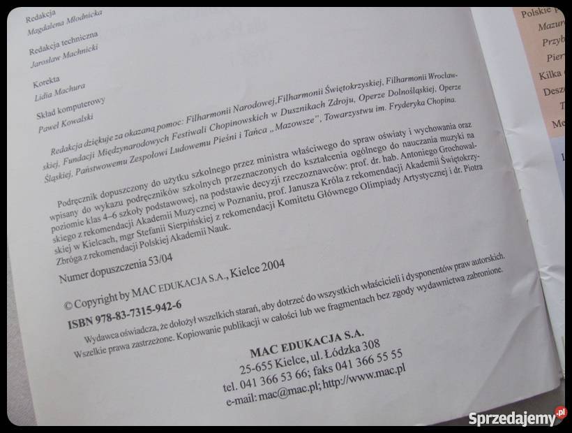 T Wójcik Muzyczny Świat podręcznik do muzyki mazowieckie Płock