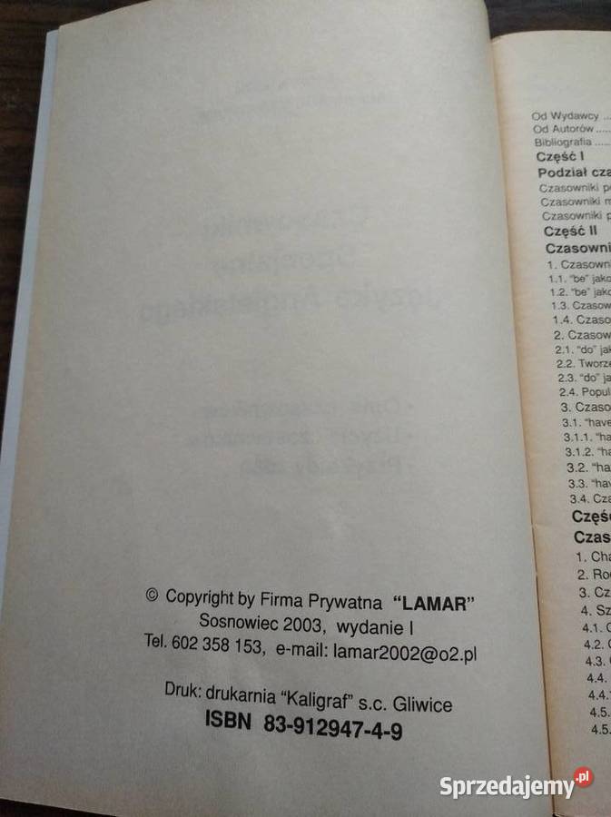 Czasowniki specjalne języka angielskiego miękka łódzkie Łódź sprzedam