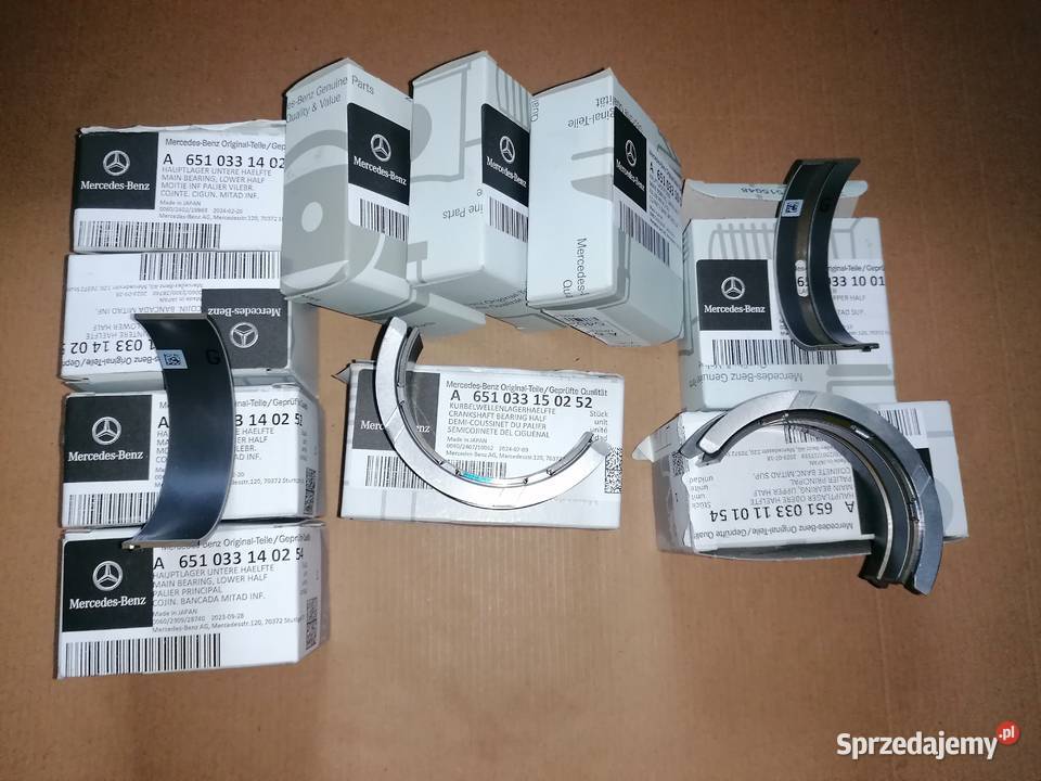 oryginalne panewki główne mercedesa OM651 osobowe Budwity
