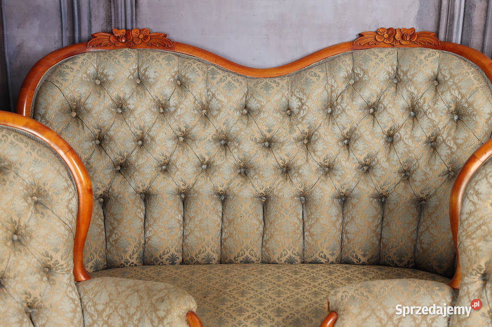 ARTexpert Wyprzedaż Zestaw sofa 2 fotele Ludwik Dobrzany