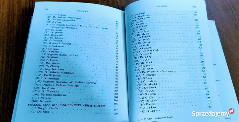 Fraszki Jan Kochanowski Biblioteka Narodowa