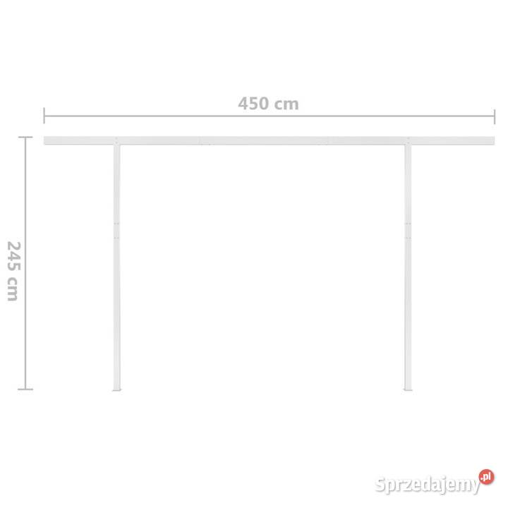 Ręcznie zwijana markiza z LED 4x35 m antracytowa Markizy i osłony Warszawa