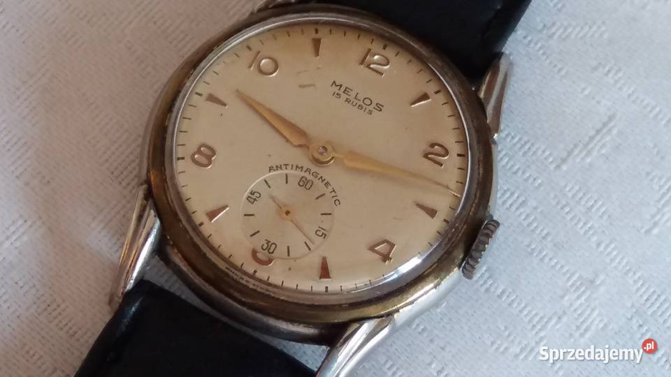 Szwajcarski Zegarek z lat 40tych MELOS 15 Rubis mazowieckie