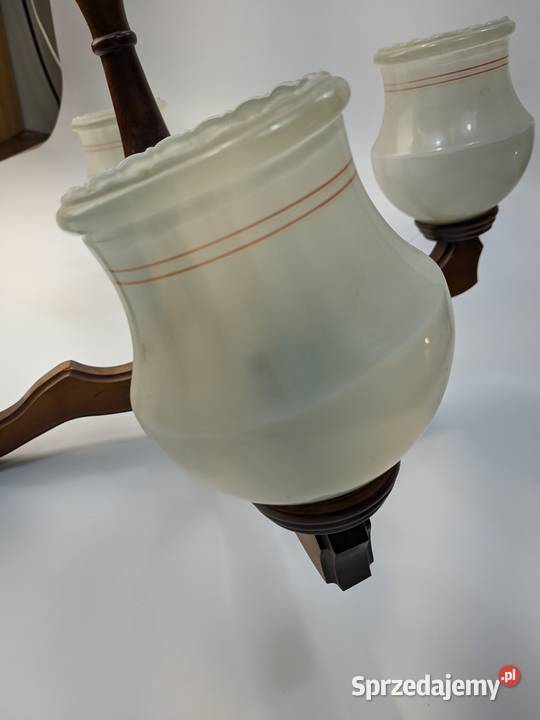 Żyrandol drewniany PRL 1987 Otwock mazowieckie Mory sprzedam