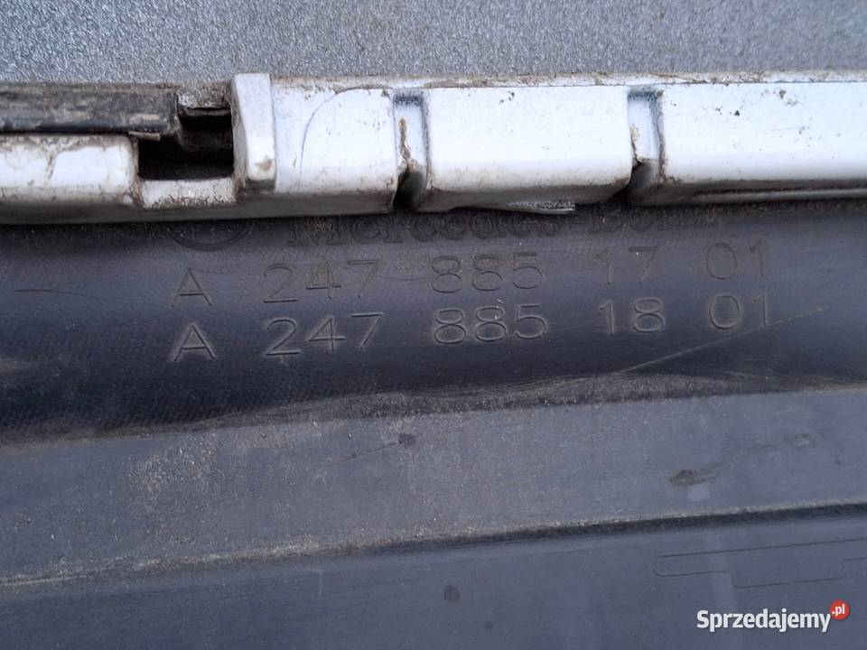 MERCEDES BKLASA W247 ZDERZAK TYŁ TYLNY DOKŁADKA Bieleń