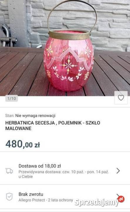 SECESYJNA BISZKOPTOWNICA HERBATNICA Pabianice