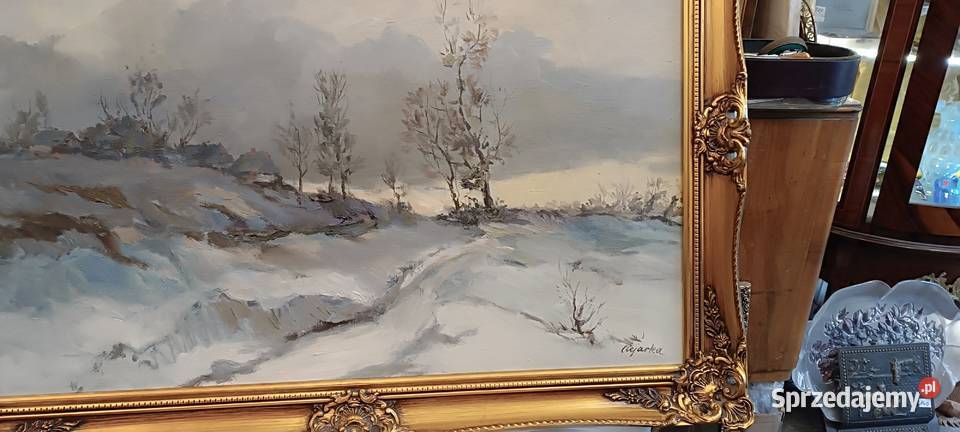 Wieczór zimowy 1982 Józef Olejarka olej na