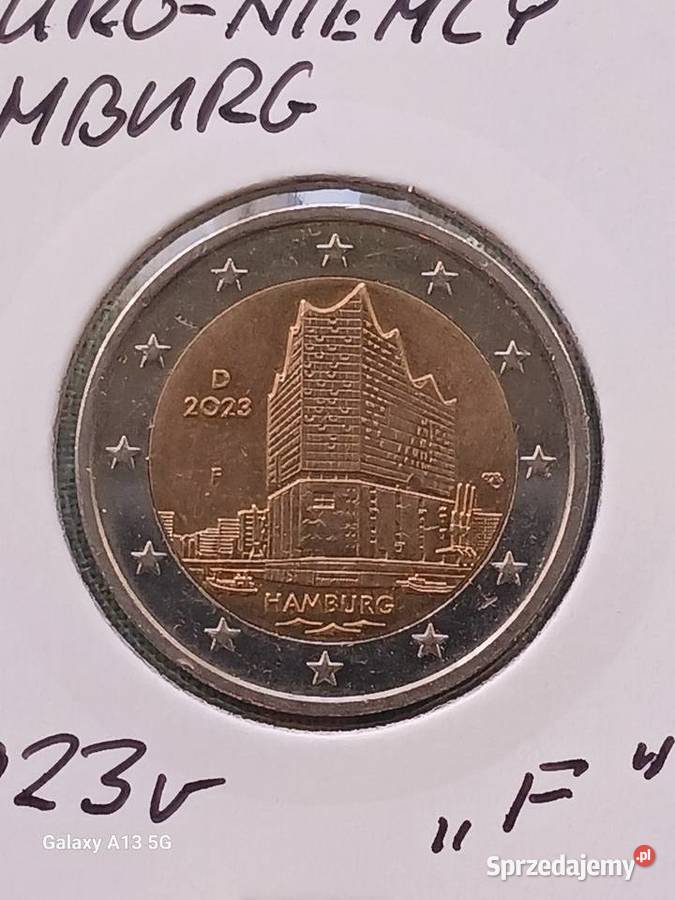 2 Euro Niemcy Hamburg 2023 r mennica F Konin