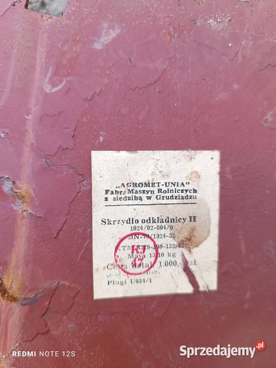 Skrzydło odkładnicyOdkladnica a unia grudziadz sprzedam