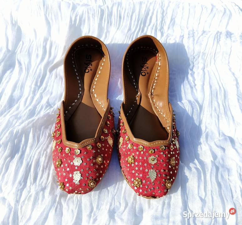 Orientalne buty khussa 38 39 czerwone baleriny inna