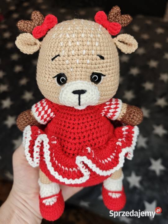 Maskotka jeleńek na szydełku Maskotki Szczecin