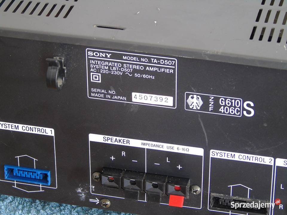 Wzmacniacz stere Sony TAD507 korektor graficzny Jasło