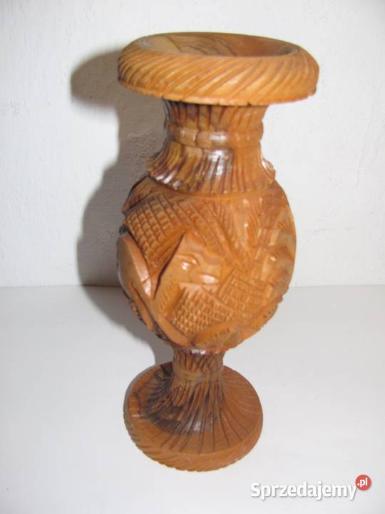 flakon z twardego drewna zdobiony hand made Zamość sprzedam