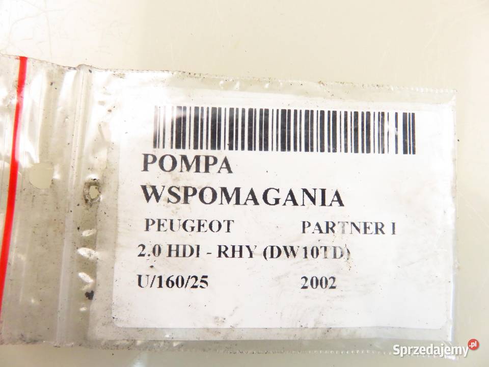 POMPA WSPOMAGANIA PEUGEOT PARTNER I 20 HDI