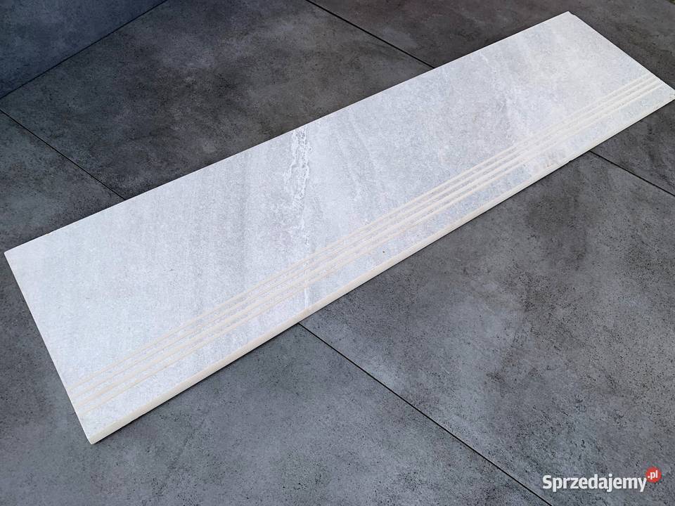 Płytki na schody SZARE 120x30 PRZECIWPOŚLIZGOWE