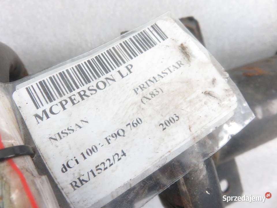 MCPERSON LEWY PRZEDNI NISSAN PRIMASTAR 19 dCi