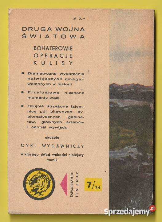 ŻÓŁTY TYGRYS BRUNATNA PAJĘCZYNA 1974 miękka Łódź