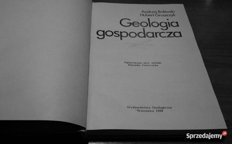 Geologia gospodarcza Andrzej Bolewski Hubert tradycyjny podręcznik Gdańsk