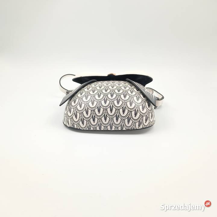 Torebka damska skórzana na ramie biała sowa śląskie Zawiercie