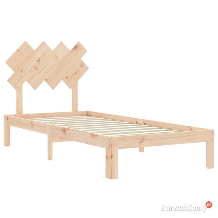 Rama łóżka bez materaca lite drewno sosnowe 93cm