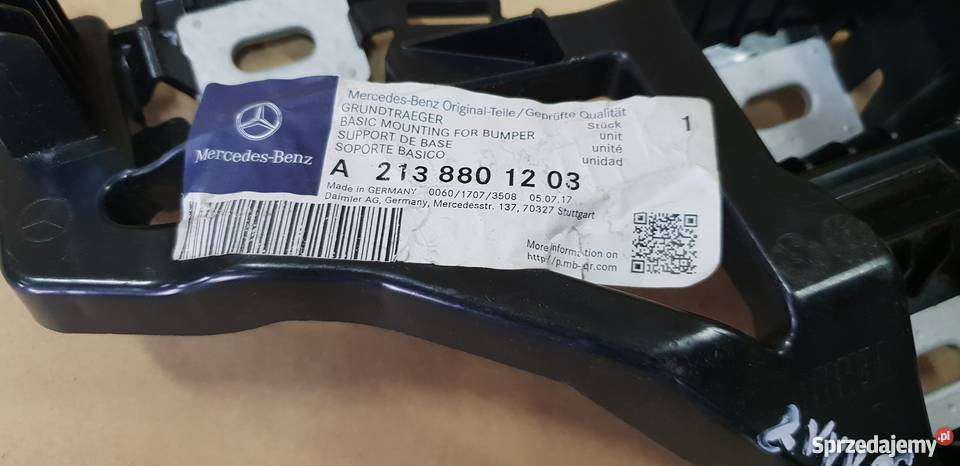 MERCEDES W213 E KLASA ŚLIZG ZDERZAKA LEWY TYŁ osobowe Bieleń