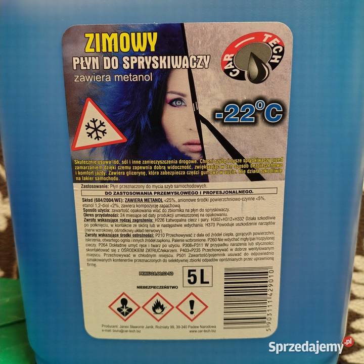 Płyn do spryskiwaczy zimowy 5L zapachowy Oleje i Chemia małopolskie