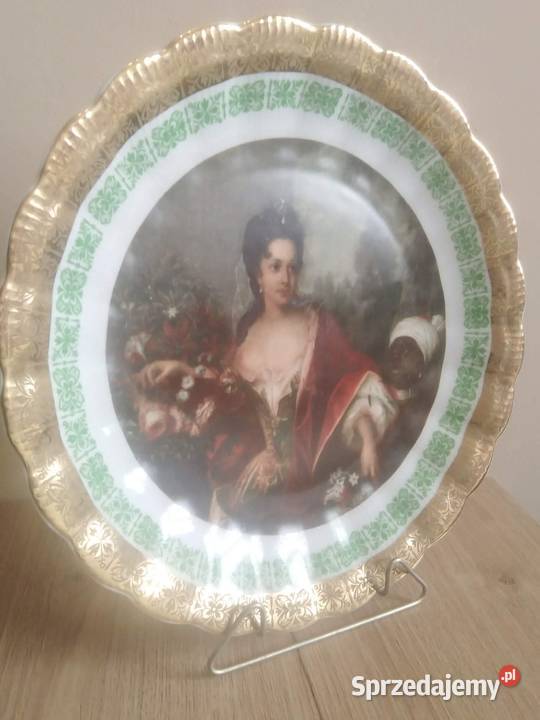Talerz Dekoracyjny Hrabina Cosel 1980 Porcelana i szkło
