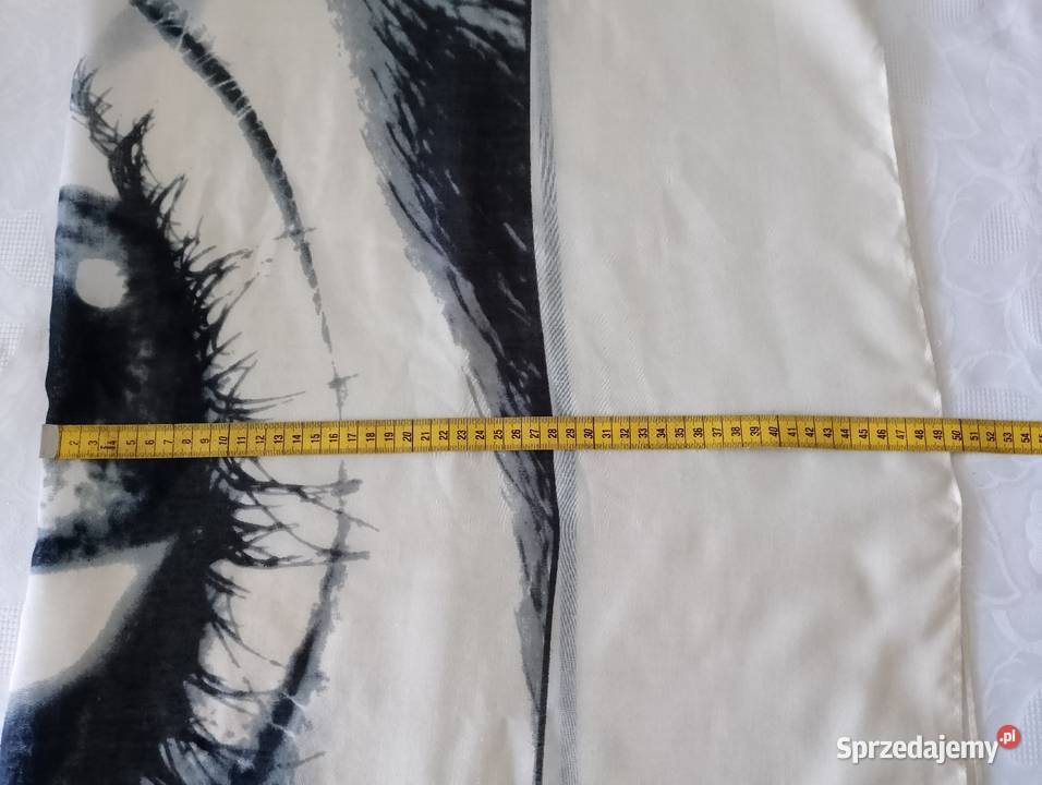 Szalik CALVIN KLEIN Women kremowy z wzorem oka Oborniki sprzedam