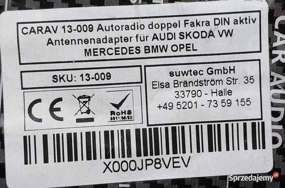 ADAPTER SEPARATOR ANTENOWY 2X FAKRADIN VW AUDI