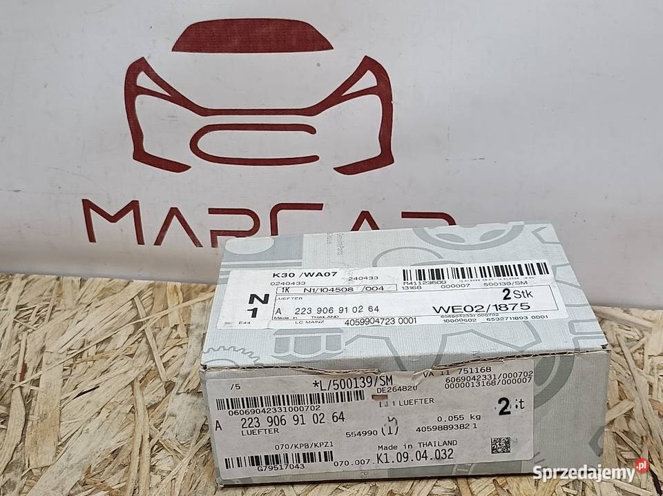 MERCEDES C KLASA W206 WIATRAK WENTYLATOR LAMPY