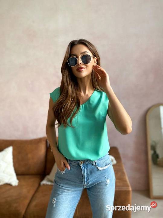 TOP ADIKA Bluzka zielona mięta rozmiar 42 biust zielony Pątnów