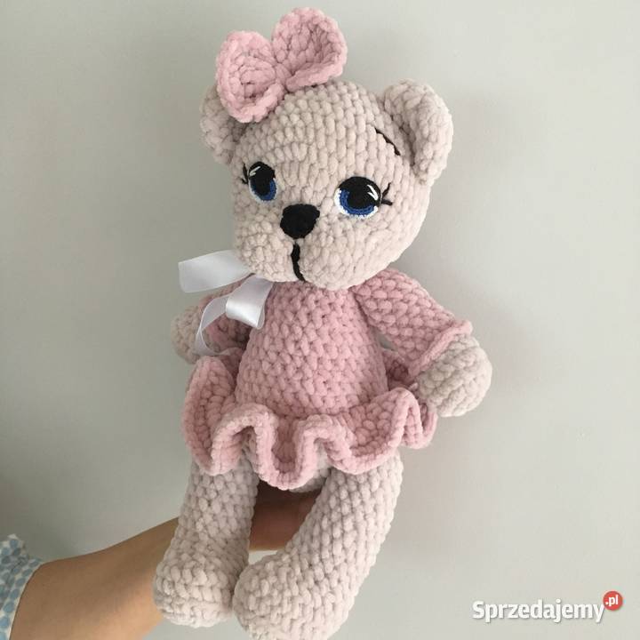 Miś w sukience na szydełku sprzedam