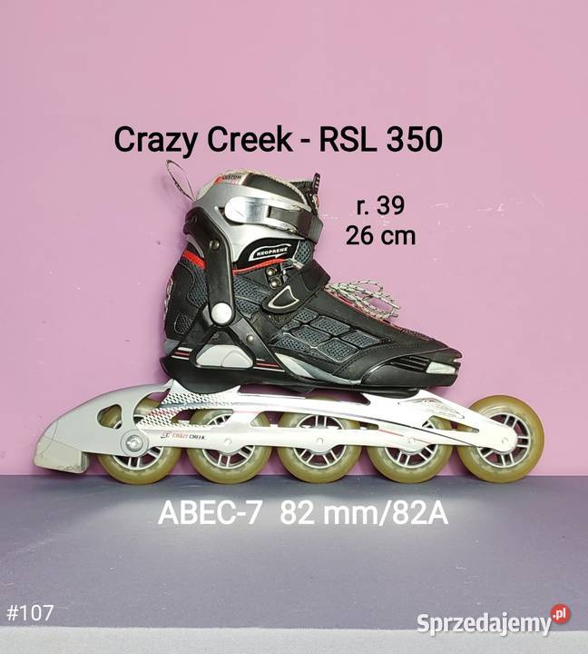 Rolki Crazy Creek 5 kółek 82 mm82a ABEC7 39 26 małopolskie Jasień