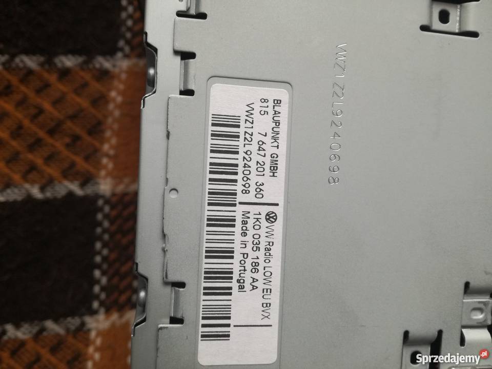 RCD 310 radio VW MP3 2 din volkswagen touran Dzierzby Szlacheckie sprzedam