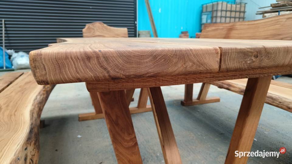 Meble ogrodowe tarasowe dąb biesiadne masywne Starachowice