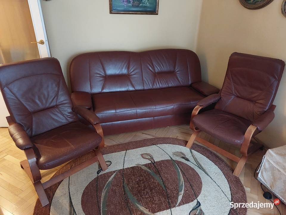Kanapa skórzana 2 fotele skórzane Kielce