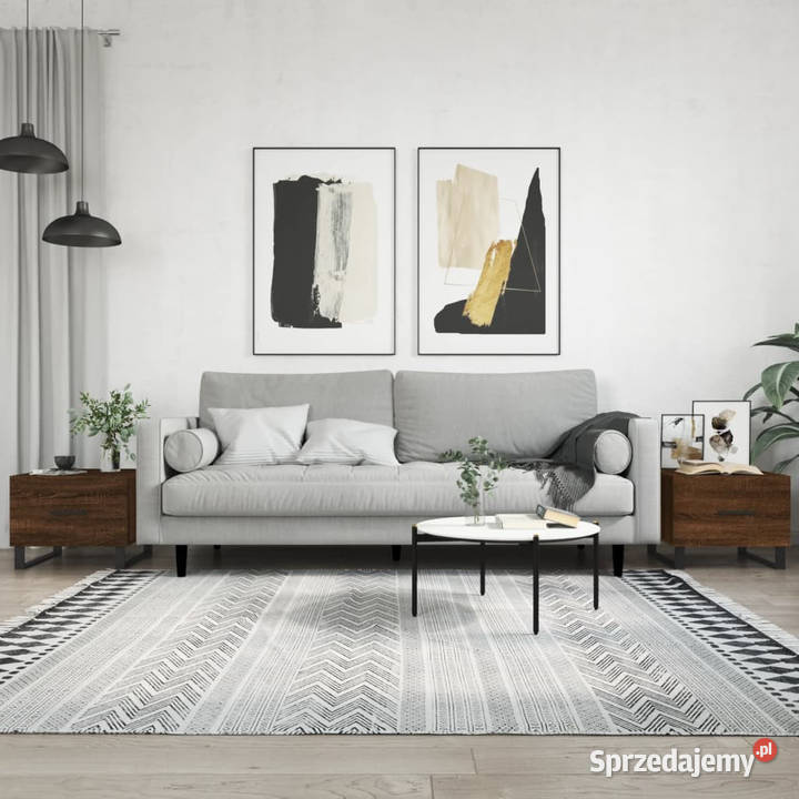 Stoliki kawowe 2 brązowy dąb 50x50x40 WM829459 Stoły Warszawa