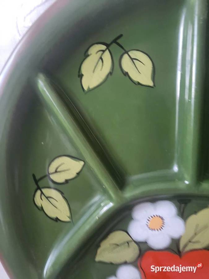 Talerz patera kabaret ceramika recz malowana syg Dom i Ogród Łódź