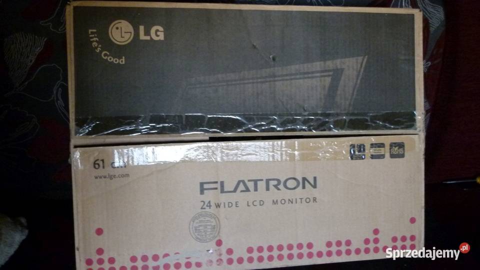 Monitor LG W2453TQPF uszkodzone podświetlenie Monitory i projektory Zamość
