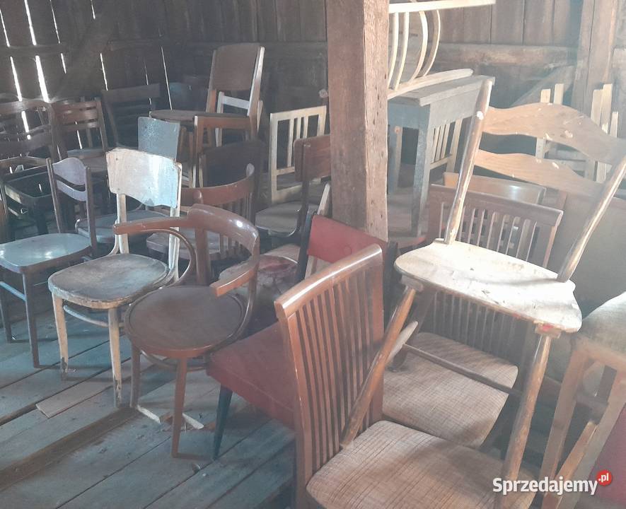 Wyprzedaż stare krzesła krzesło zabytek retro Meble śląskie Dąbrowa Górnicza