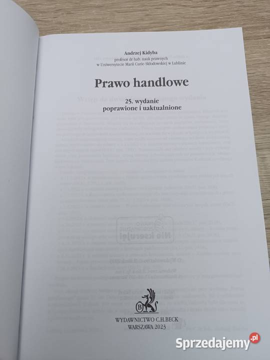 Prawo handlowe podręcznik A Kidyba lubelskie
