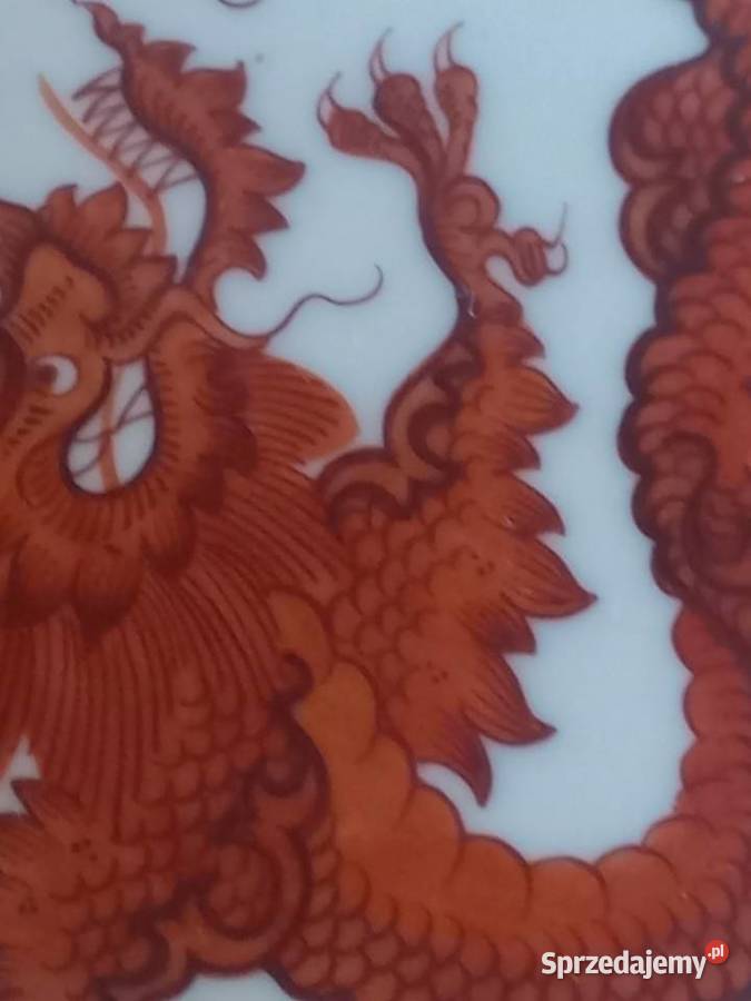 Popielniczka PGH Meissen Miśnia Czerwony Smok Toruń