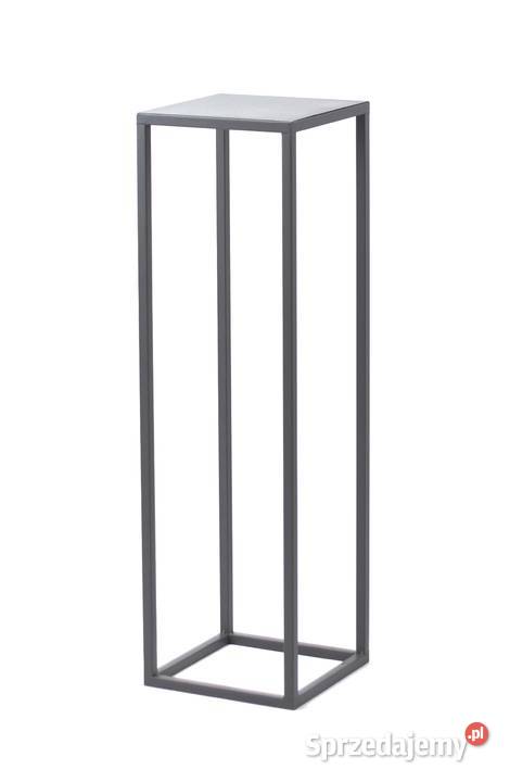 Kwietnik Metalowy Stojak METALLO 80 szary LOFT Dekoracje i ozdoby Sobienie-Jeziory