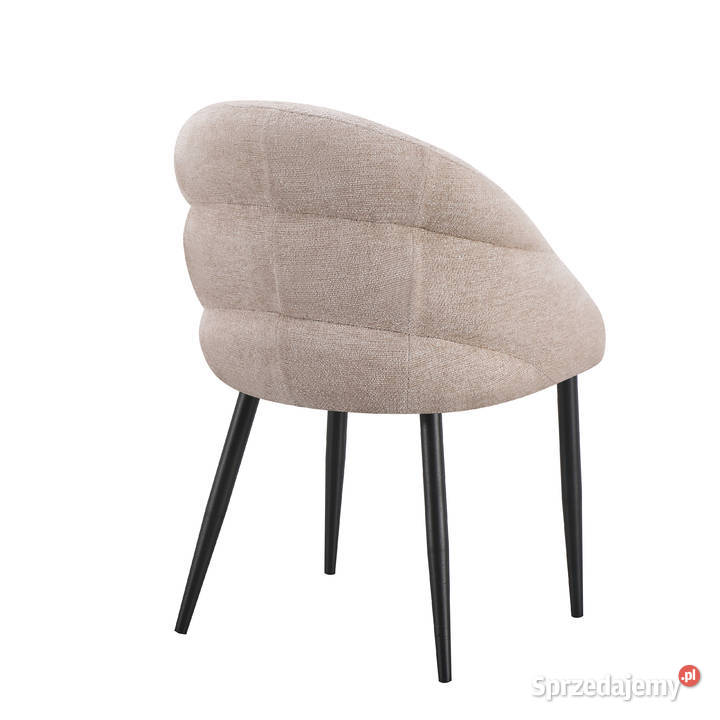 Kubełkowe krzesło tapicerowane Lusso beżowe Krzesła wielkopolskie Tarchały Małe